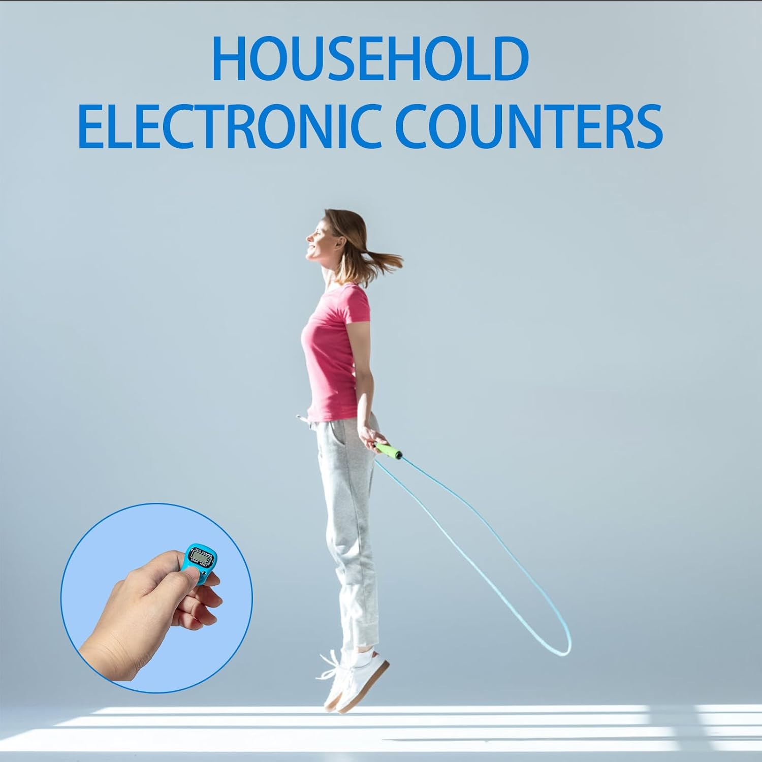 10 Pcs Electronic Finger Counter, Resettable Mini LCD Display with 4 Digit Memory and Comfortable Adjustable Strap, Ideal for Chanting Knitting Golf Scoring Coaching Fishing Daily Tracking image number 1