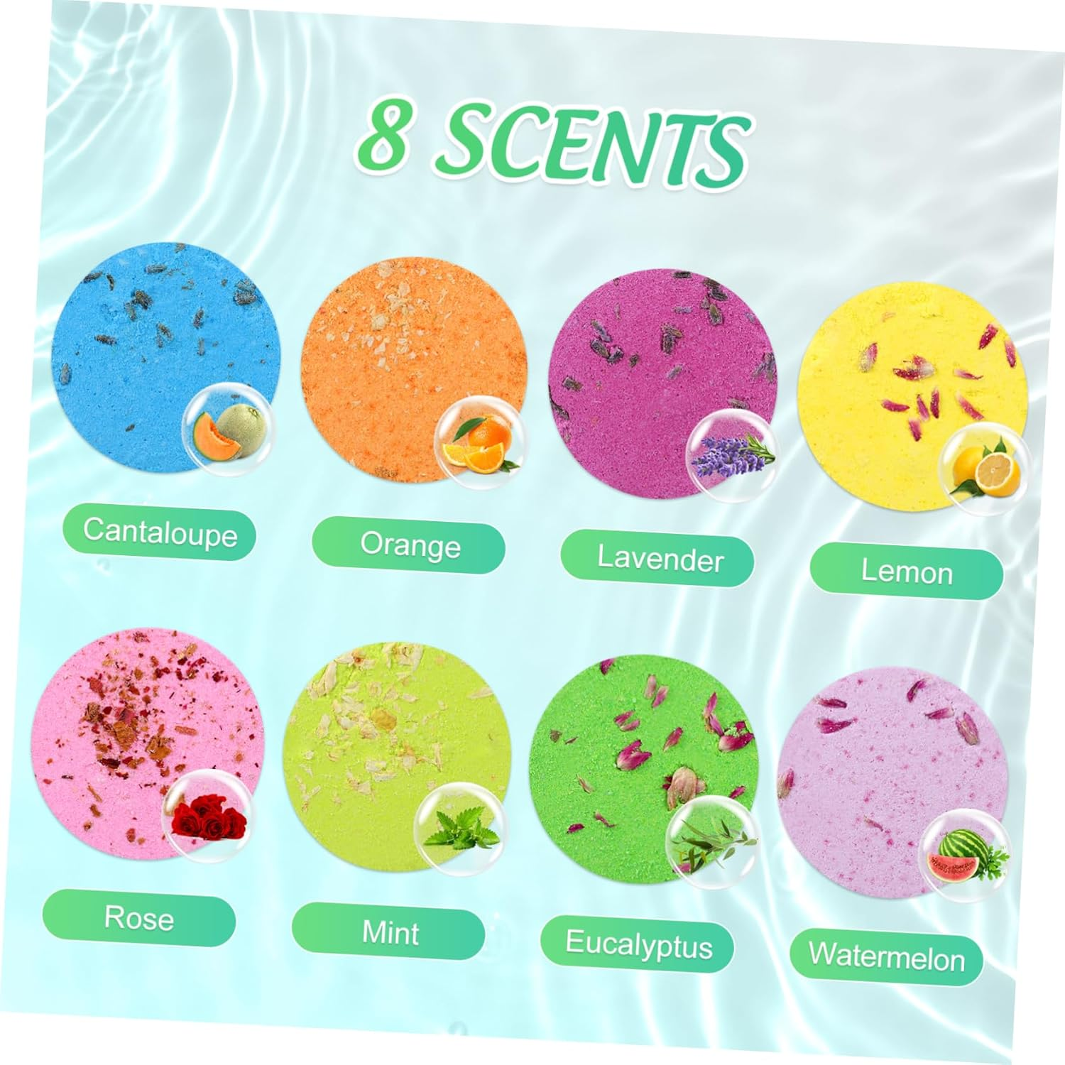 BELLIFFY Aromatherapy Shower Tablets 8Pcs Essential Oil Bath Salt Tablets for Relaxation and Stress Relief Spa-Like Experience at Home Suitable for Women and Personal Care image number 5