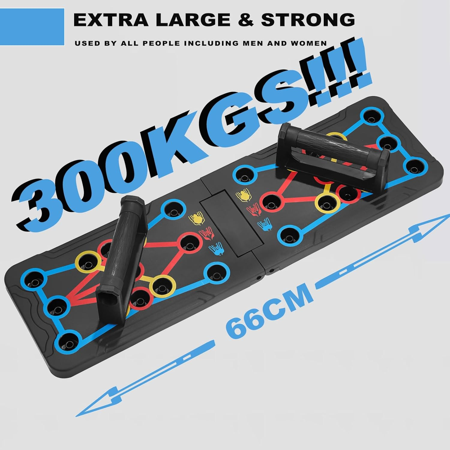 MODY RODY Foldable Push up Board with Non Slip Pads Set | Exercise Push up Bars for Men | Durable Push up Stands Home Gym Accessories image number 6