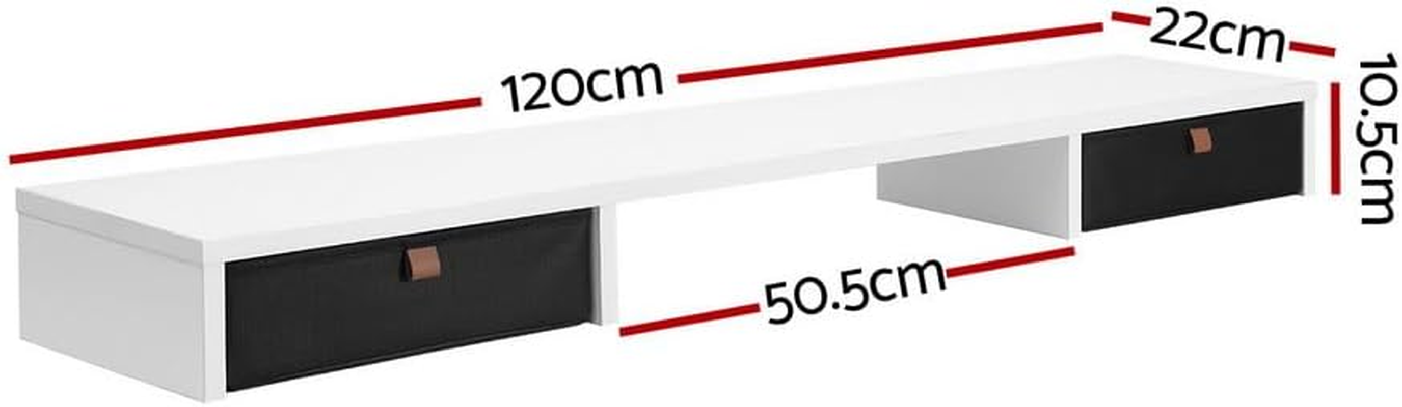 Artiss Standing Desk Desktop Storage Rack Shelf Removable Bookshelf Drawer 120Cm image number 6