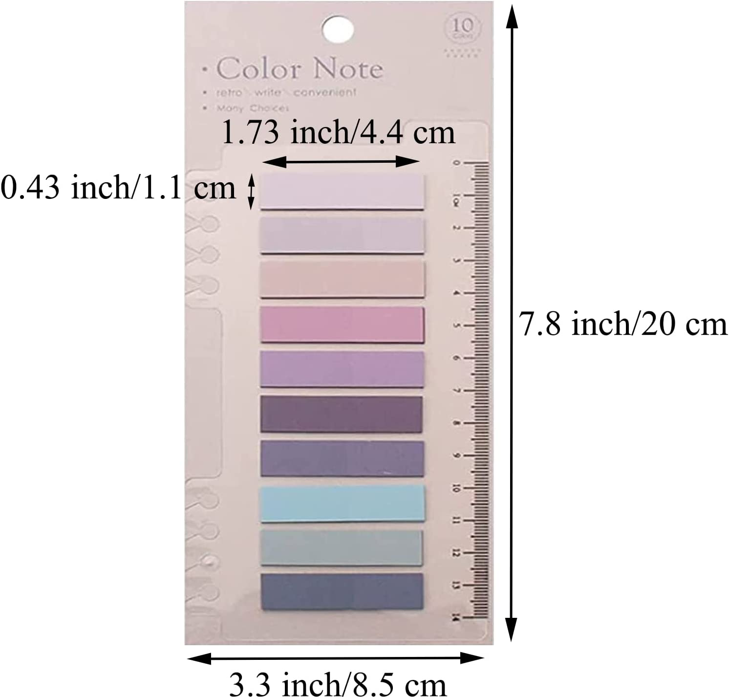 1600 Pcs Sticky Tabs, Morandi Sticky Notes Page Markers Book Tabs Index Tabs Memo Stickers, 80 Colors Writable & Repositionable Post It Tabs for Annotating Books, Folders, Monitors image number 1