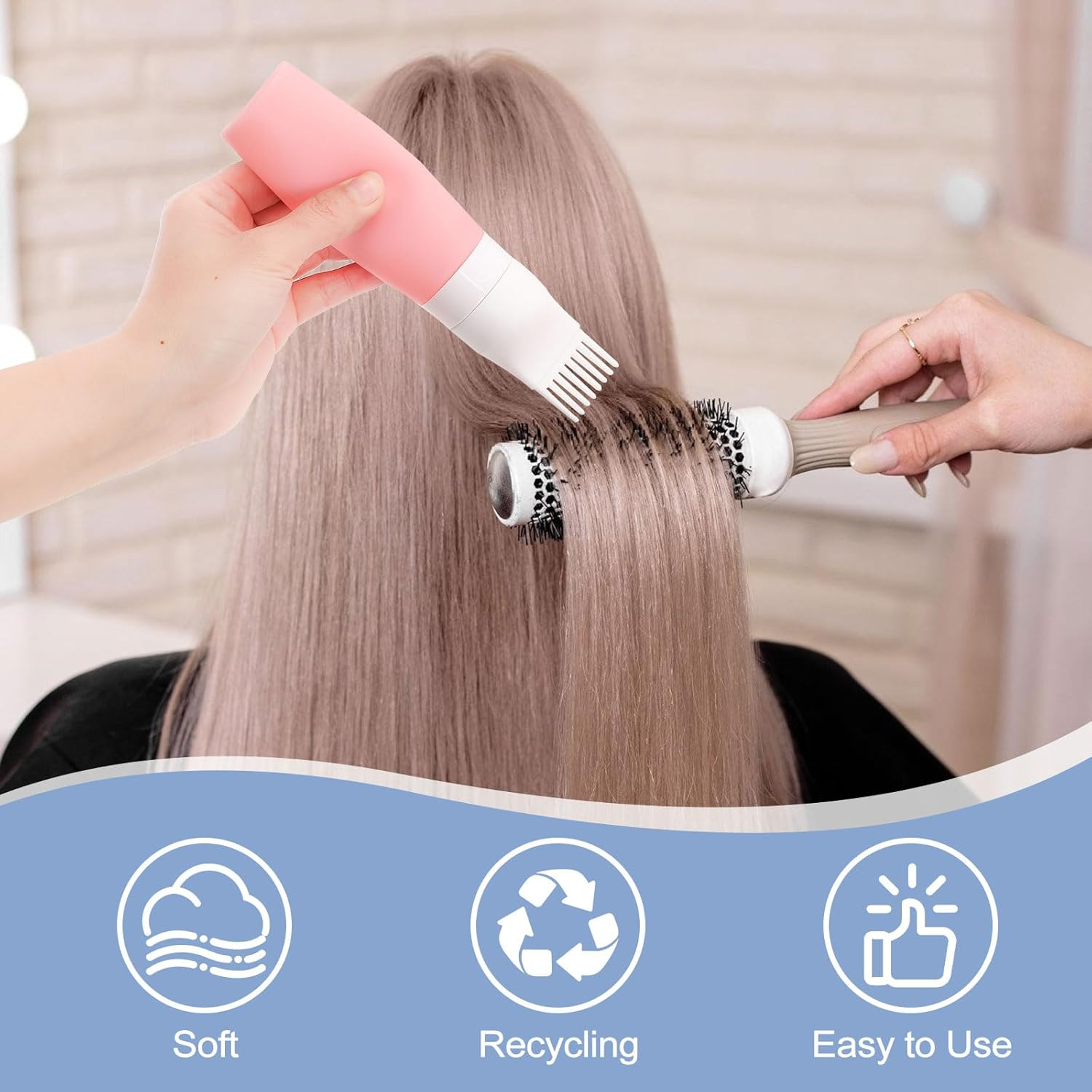 2 Packs Silicone Hair Oil Applicator, 2.7 Ounce Root Comb Applicator Bottle for Hair Dye, Hair Dye Comb Brush, Scalp Oil Applicator Bottle image number 4