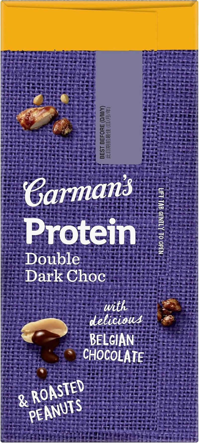 Carman'S Double Dark Choc Protein Bar Value Pack 10X40G image number 3