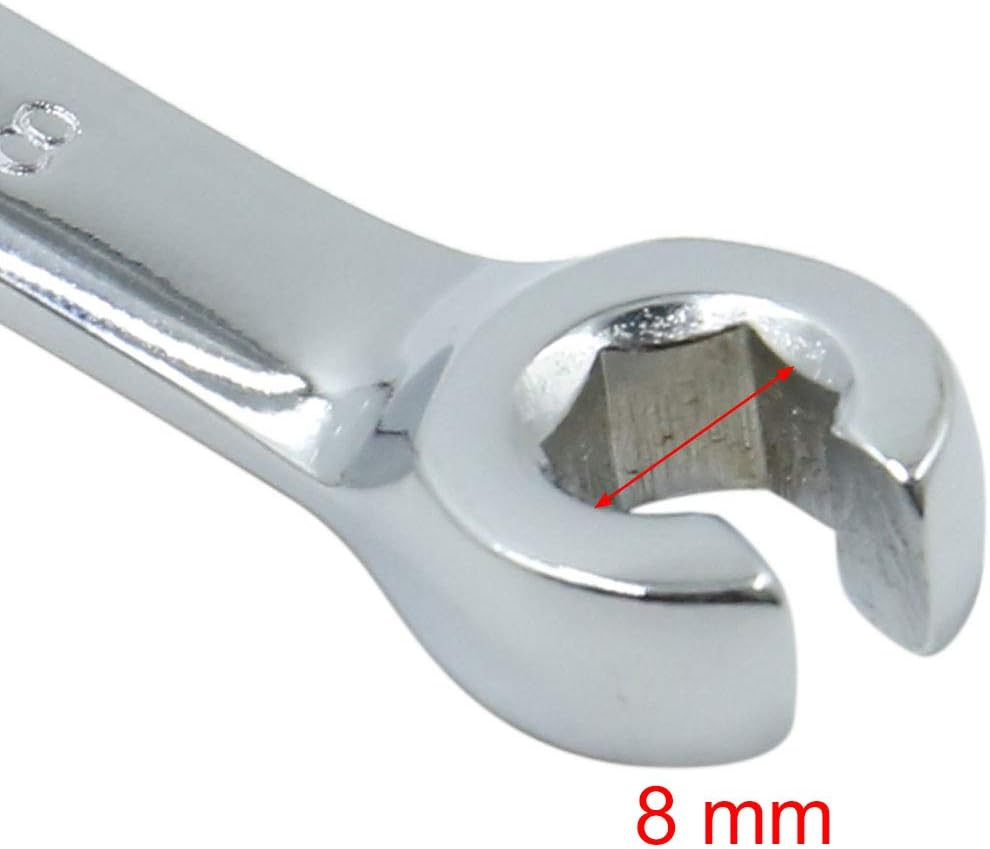 Uxcell Repair Tools Auto Anti-Slip Double Ended Flare Nut Wrench 8Mm X 10Mm image number 2
