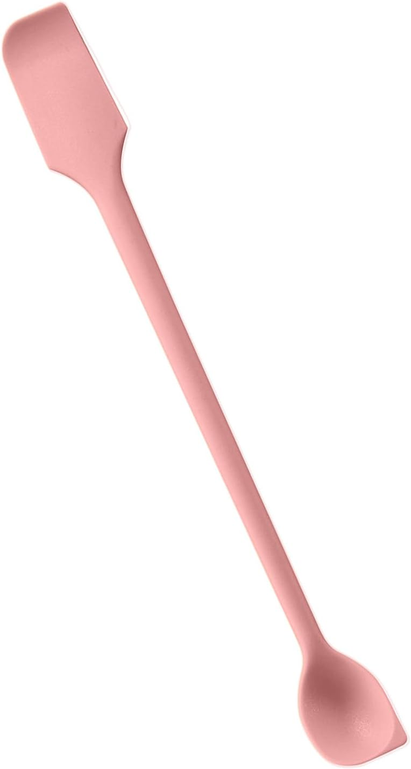 Jar Scraper Spatula - Double Ended Silicone Spatula, Ergonomic Flexible Design, Easy to Clean, Non-Stick Kitchen Tool | Jar Scraper Spatula Baking Supplies for Cake, Bread, Cream, Condiments, Spreads