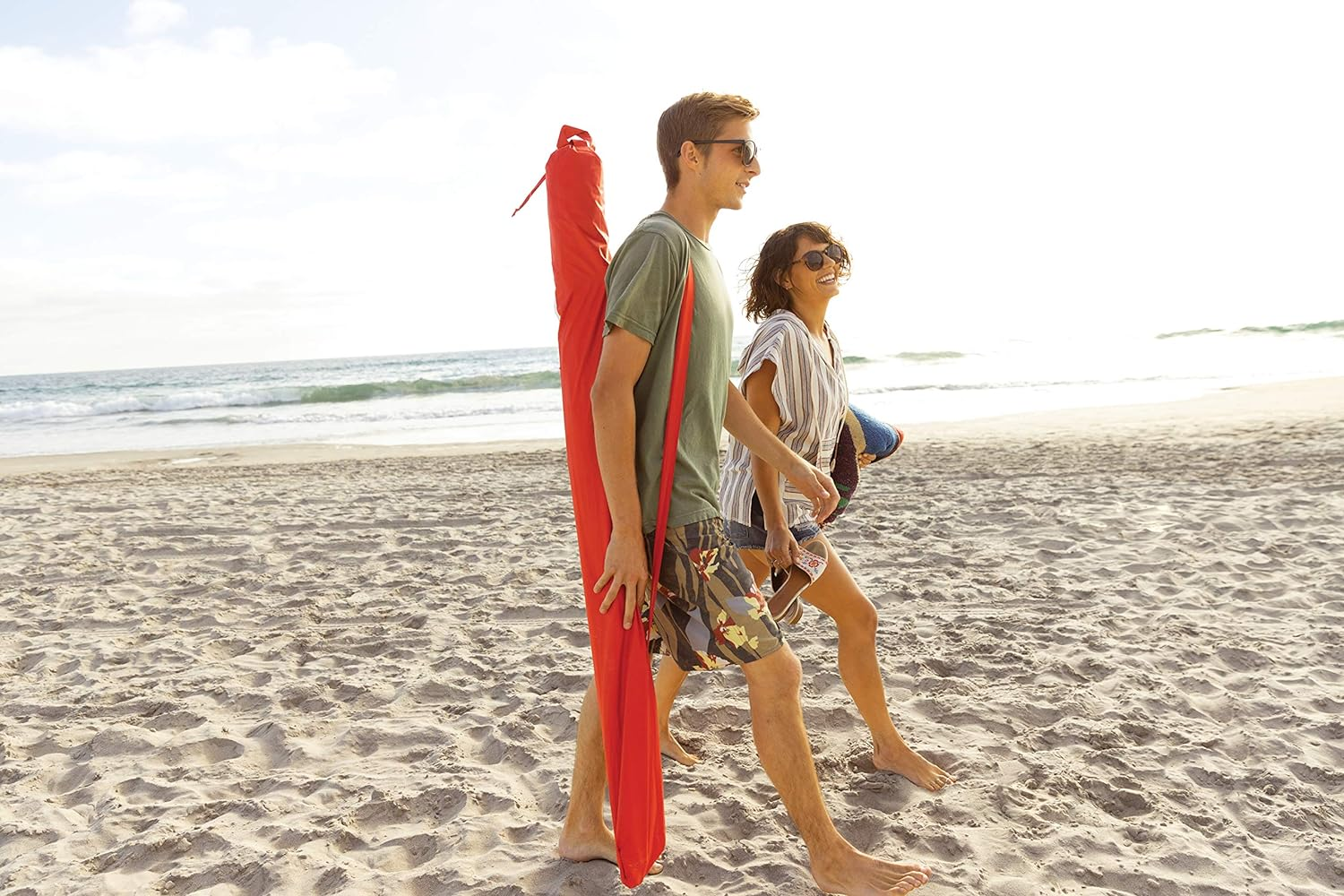 Sport-Brella Premiere XL 9-Foot Umbrella - Heavy-Duty 1.25" Center Pole & Twist Handle Auger - UPF 50+ Sun Protection - Privacy Side Panels, Zippered Windows & 2 Interior Pockets - Carry Bag Included image number 6