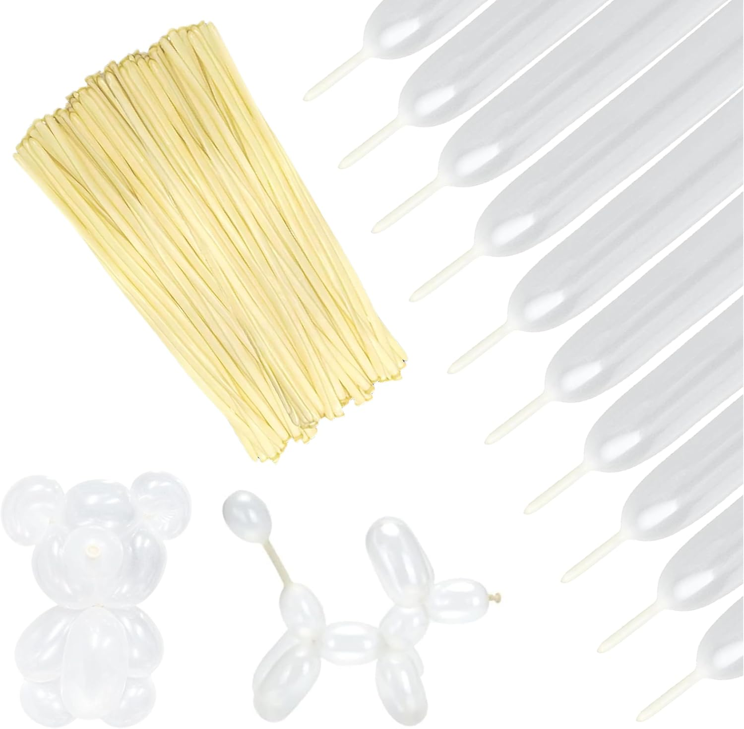 Lumjoy 100Pcs 260 Long Balloons Pastel Assorted Mixed Color Thickening Skinny Latex Twisting Animals Modeling Magic Balloons for Weddings Birthdays Clowns Christmas Party Garland Decorations