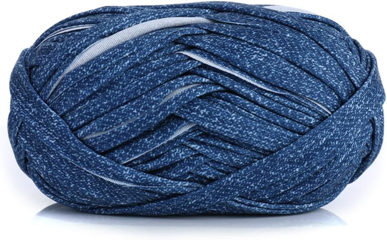 Isuperb 4 Pack Knitting Yarn Colorful Cloth T-Shirt Yarn Fabric Crochet Cloth for DIY Knitted Art Basket Bag - 400G