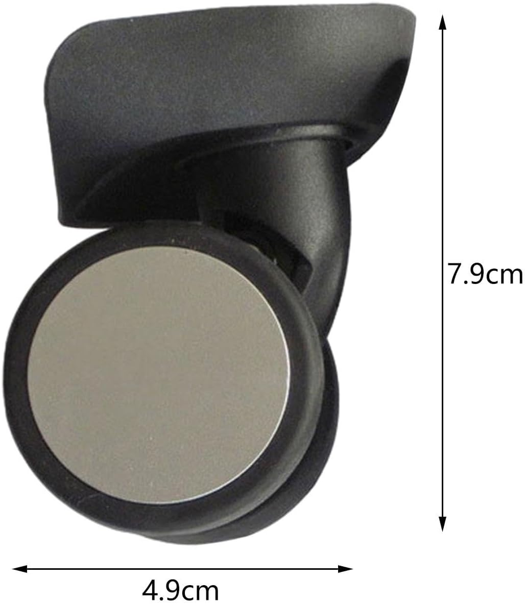 "Abbraccia" 2 Pieces Luggage Wheels Suitcase Casters DIY Accessory Durable Versatile Silent Rolling Black Double Row Wheels 360 Swivel image number 3