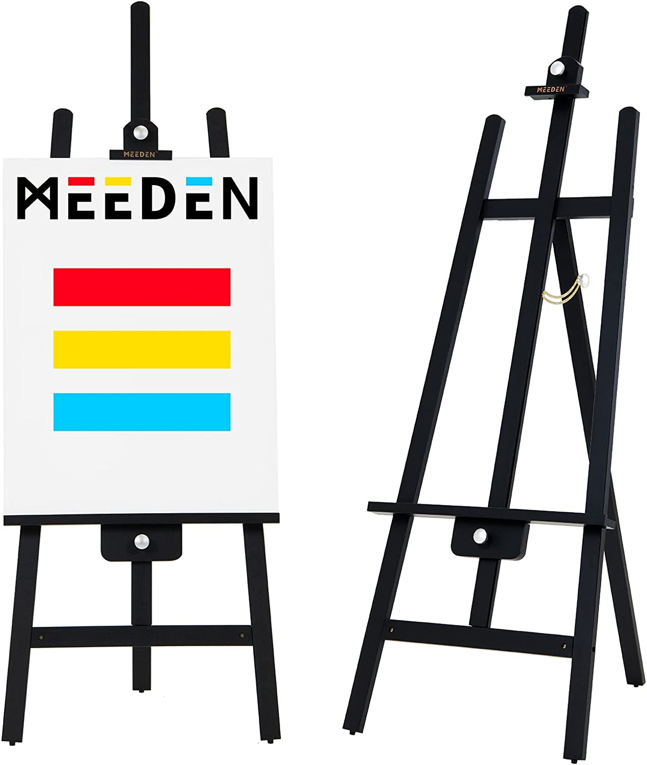 MEEDEN Wood Artist Easel for Painting Adjustable, Wood Art Easel for Adults, Holds Canvas up to 48", Painter'S Easel Black image number 6