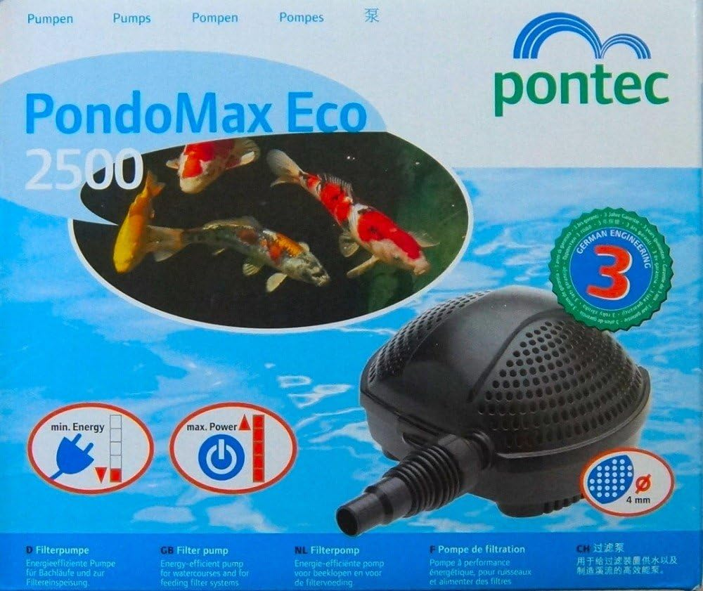 Pontec 50853 Pondomax Eco 2500 Filter and Stream Pump/Energy-Efficient Pump for Streams/For Filter Feed, Dark Grey image number 2