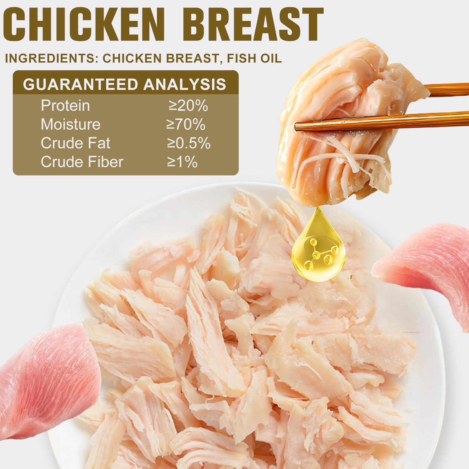 Cat Food Topper for Picky Eaters & Healthy Soft Cat Treat (Chicken), Wet Food with Gravy, High Protein & Limited Ingredient image number 5