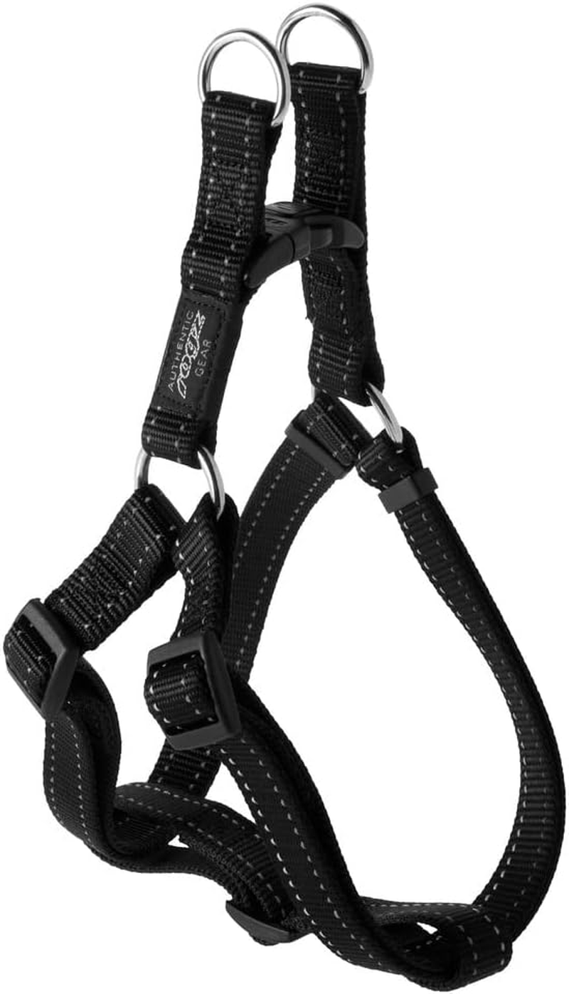 Rogz Utility Step-In Harness Fanbelt, Large, Black - Black