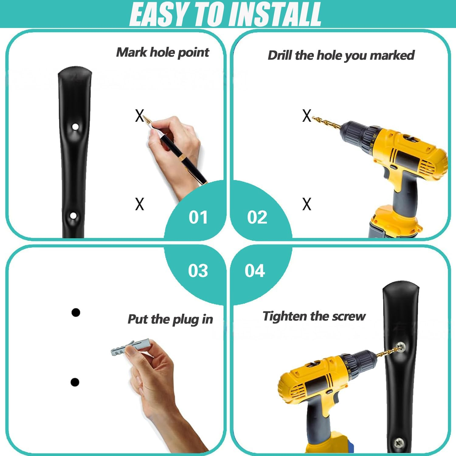 4Pcs Wall-Mounted Kayak Rack Outdoor Kayak Storage Rack Heavy Duty Paddleboards Hanger 15.15X9.84In for Garage Indoor Outdoor Garden Ladder Bike Paddleboards Surfboard Apartment Beach image number 2