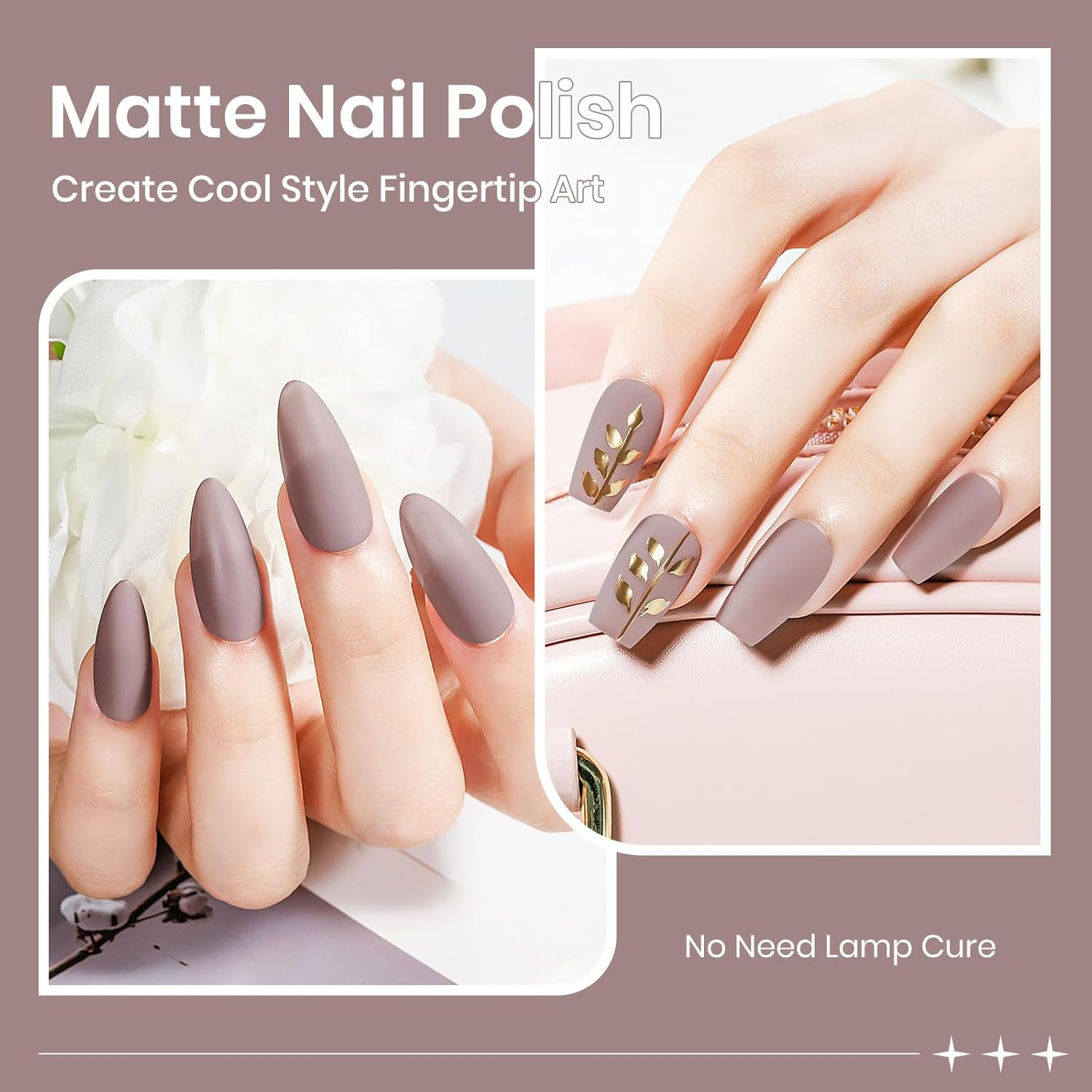 SUPWEE Matte Nail Polish 16Ml Quick Dry Nude Nail Polish Air Fast Dry Easily Create Elegant Matte Nail Art Home DIY Manicures Salon for Women
