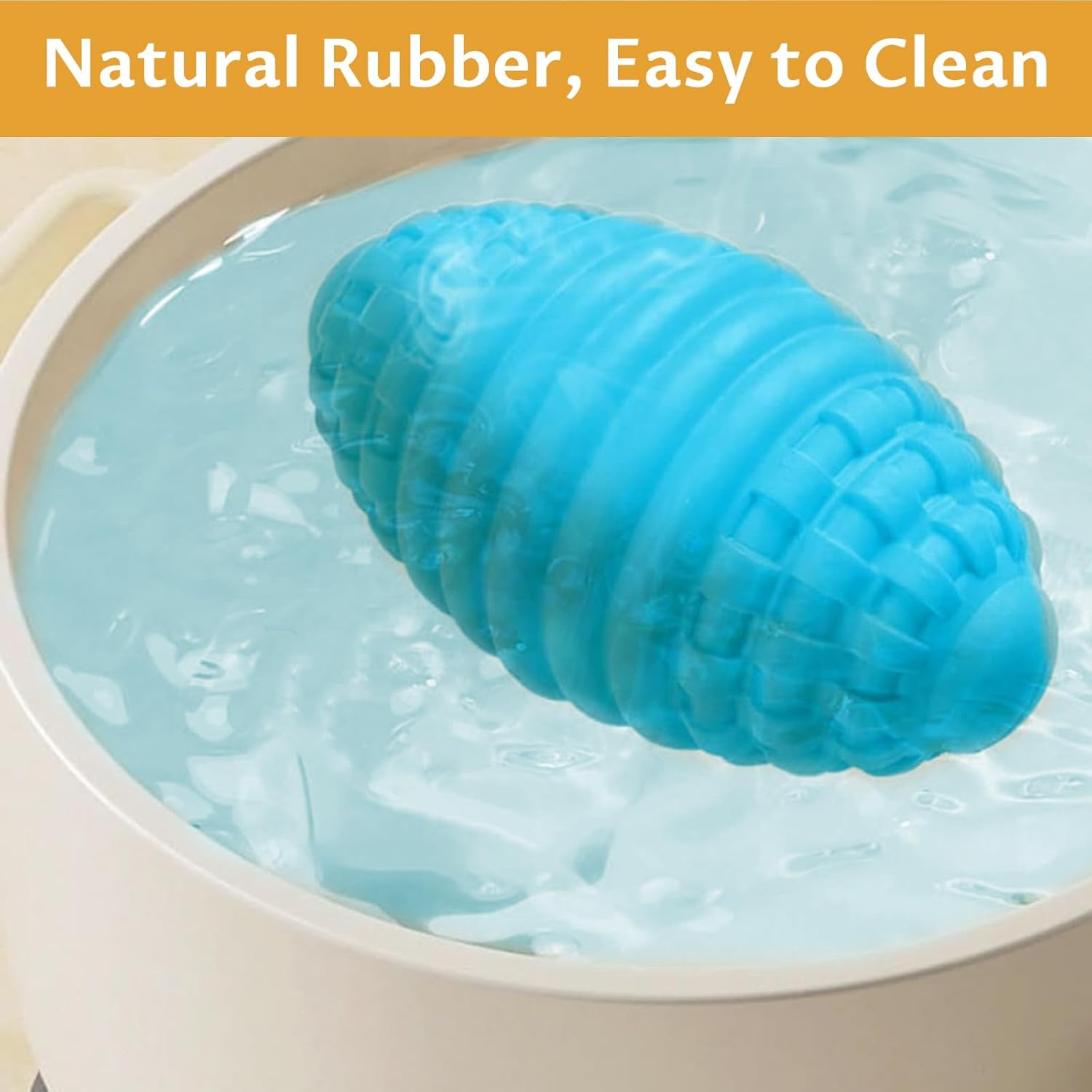 Velmoriah Dog Squeaky Toy Ball, Indestructible Rubber Dog Balls for Aggressive Chewers, Interactive Dog Toys for Small, Medium & Large Dogs image number 5