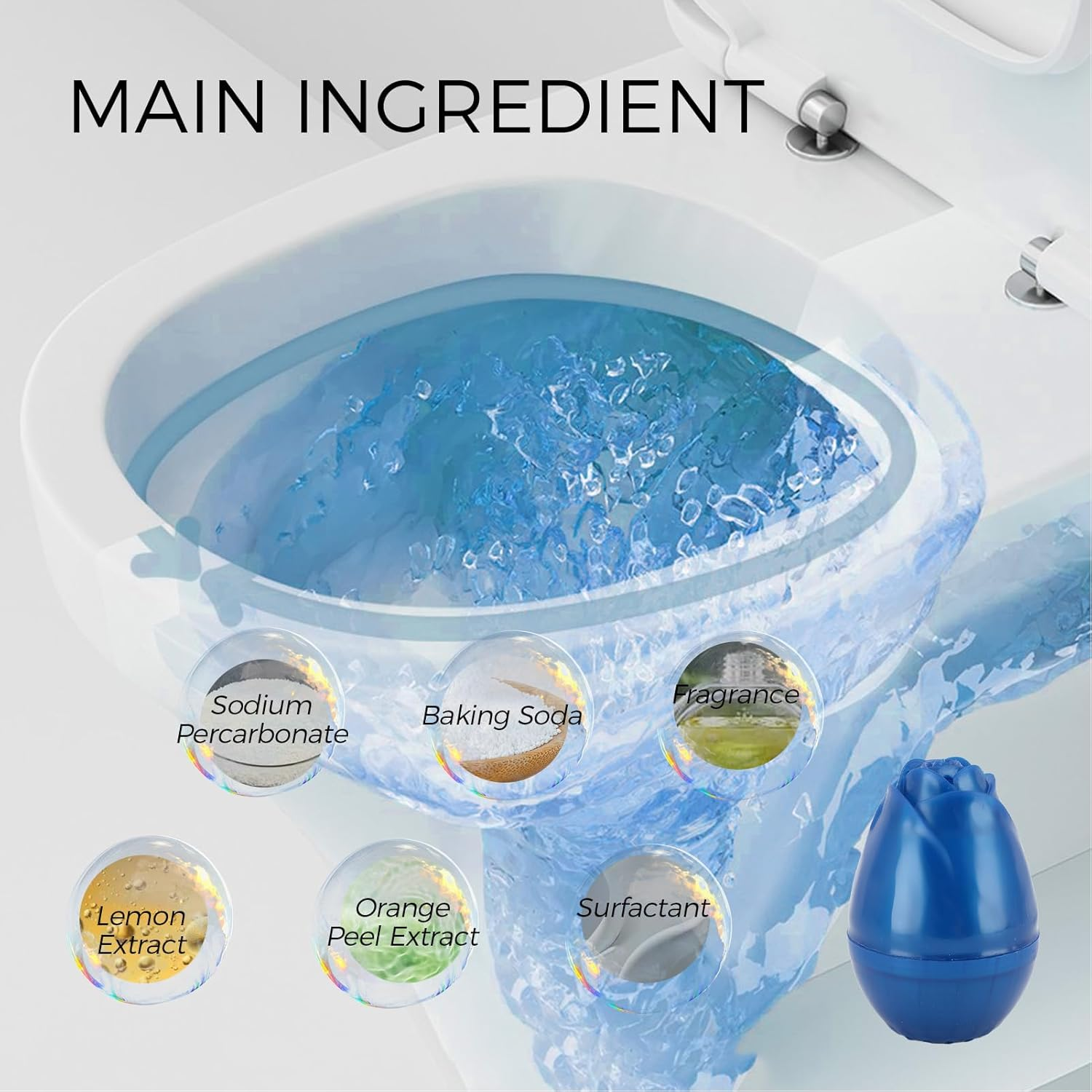 Bewinner 2Pcs Toilet Bowl Cleaners, Toilet Tank Cleaner for All Toilets, Long Lasting Effective Automatic Cleaning Odor Dirt Removal image number 3