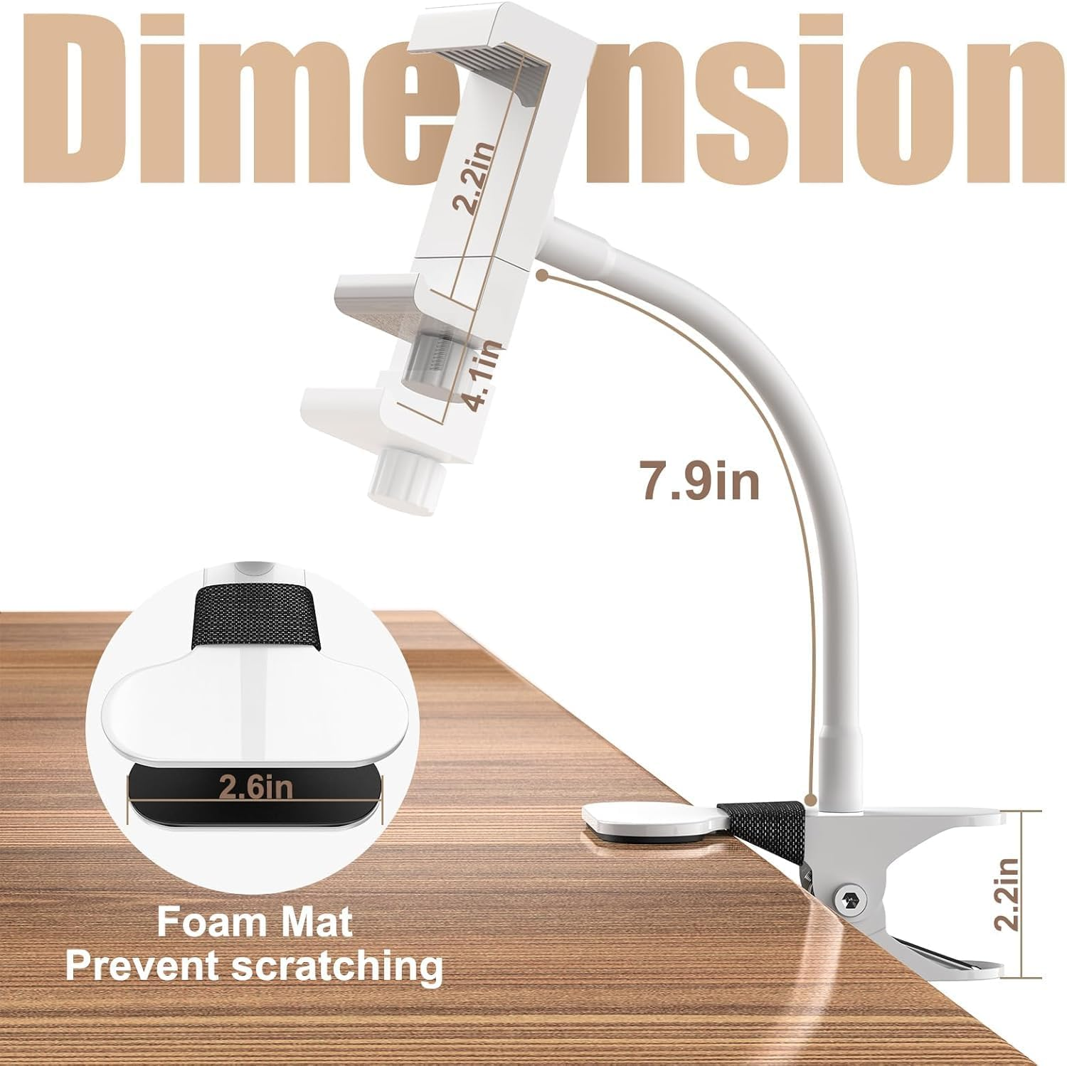 Baby Monitor Mount - Universal Adjustable Monitor Flex Stand for Hello Baby, Nanit Pro, Infant Optics, Vtech & Most Baby Monitors - Detachable Arm Camera Clip Mount with Cute Stickers for Crib