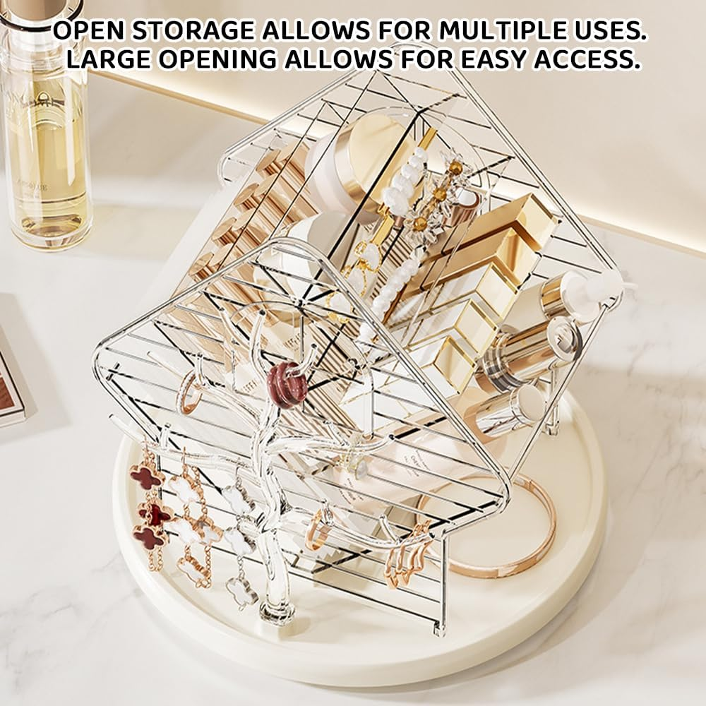 Ranqisys Bamboo Mug & Cup Holder Rack with 6 Hooks &ndash; Multifunctional Countertop Coffee & Tea Cup Storage Stand, Space-Saving Kitchen Organizer for Cups, Dishes & Spices image number 4