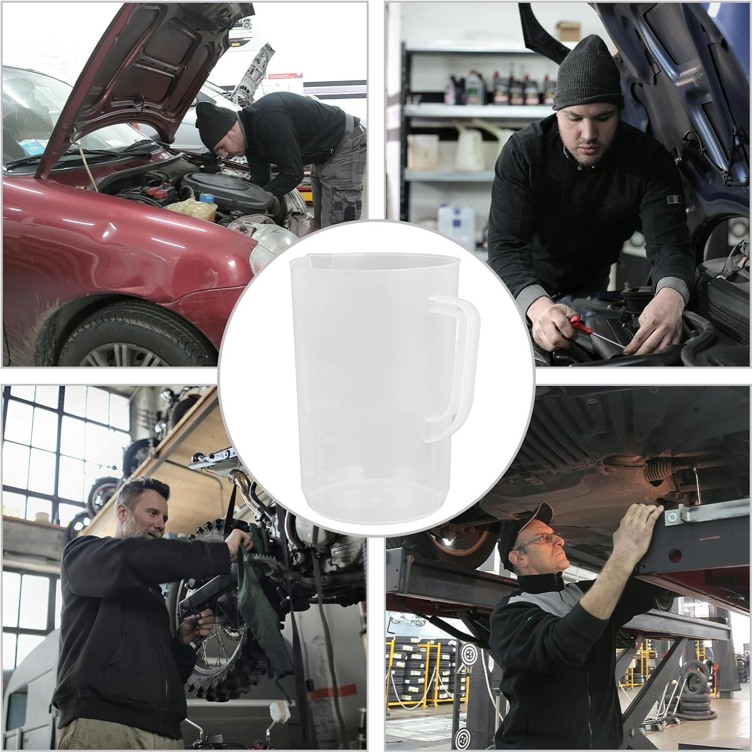 PRETYZOOM 3L Plastic Measuring Cup, Graduated Measuring Mixing Pitcher with Handle and Spout Mouth, Multipurpose Oil Food Liquid Measuring Pitcher image number 4