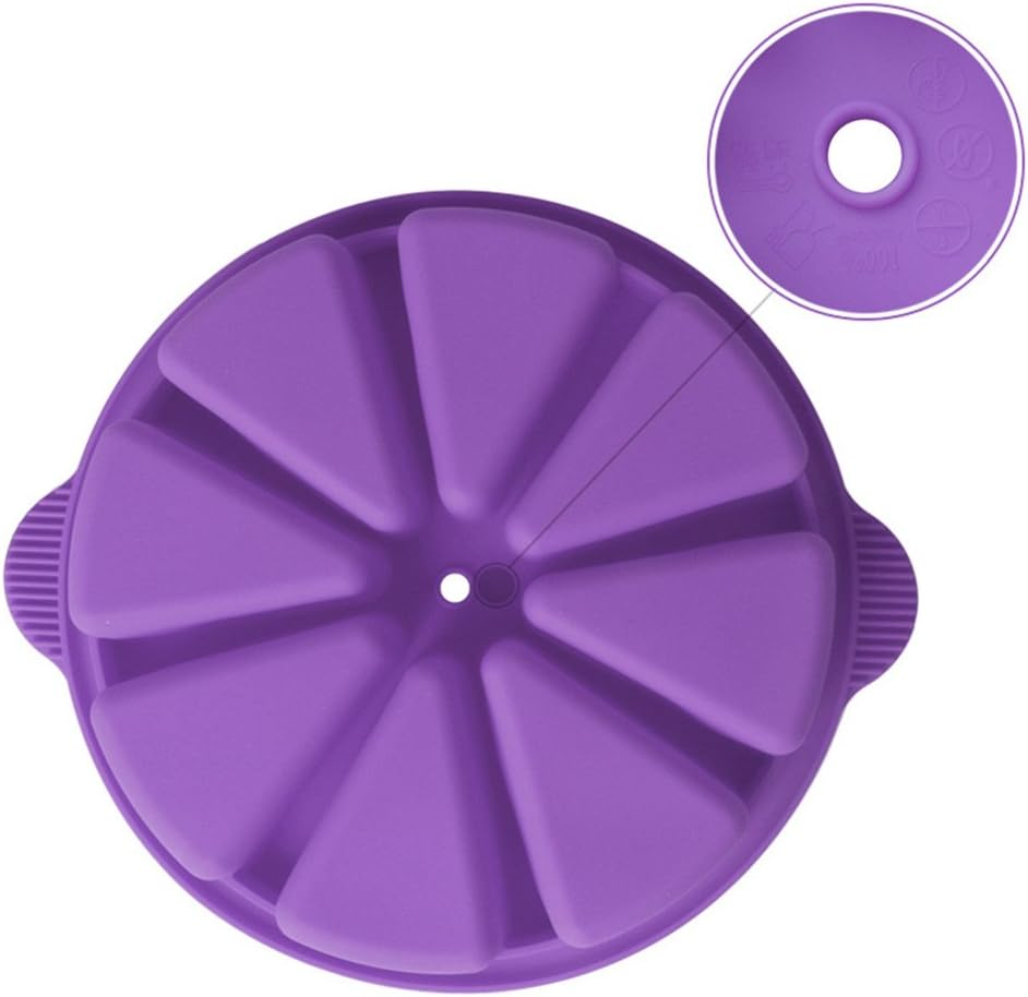 Cake Mold, Baking Molds Triangle DIY 8 Triangle Cavity Silicone Chocolate Cake Cupcake Biscuit Soap Baking Mold for Home Kitchen(Light Purple) image number 4