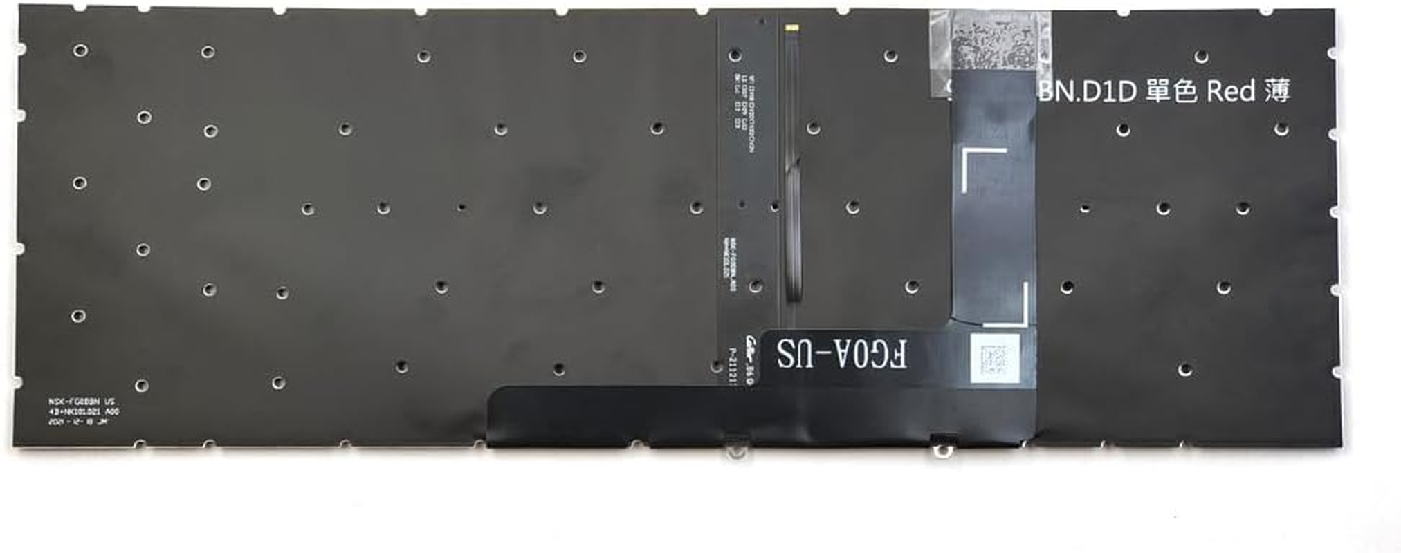 Replacement Red Backlit Keyboard for MSI Katana GF66 12UCO 12UDO 12UEO 12UGO MS-1582 MS-1581 GF76 11SC 11UE 12UD 12UG MS-17L1 MS-17L2 Pulse GL66 11UCK GL76 11UCK 11UDK 11UEK 12UEK Laptop image number 2