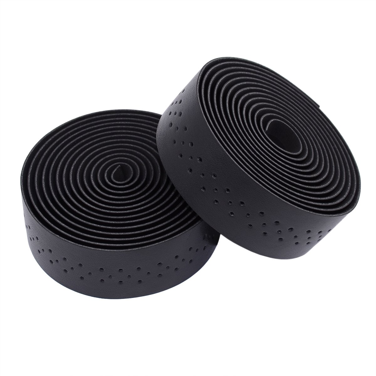 KINGOU Brown Synthetic Leather Road Bike Handlebar Tape Bicycle Bar Tapes - 2PCS per Set