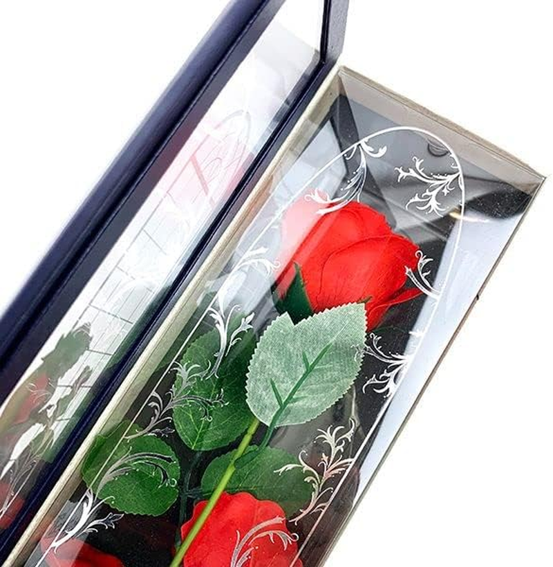 Q-FLA Soap Flower Bath Salt, Beauty and the Beast, Premium Aroma, Rose, Single Wheel, Box, Gift, Birthday, Anniversary, Bath Fragrance image number 3