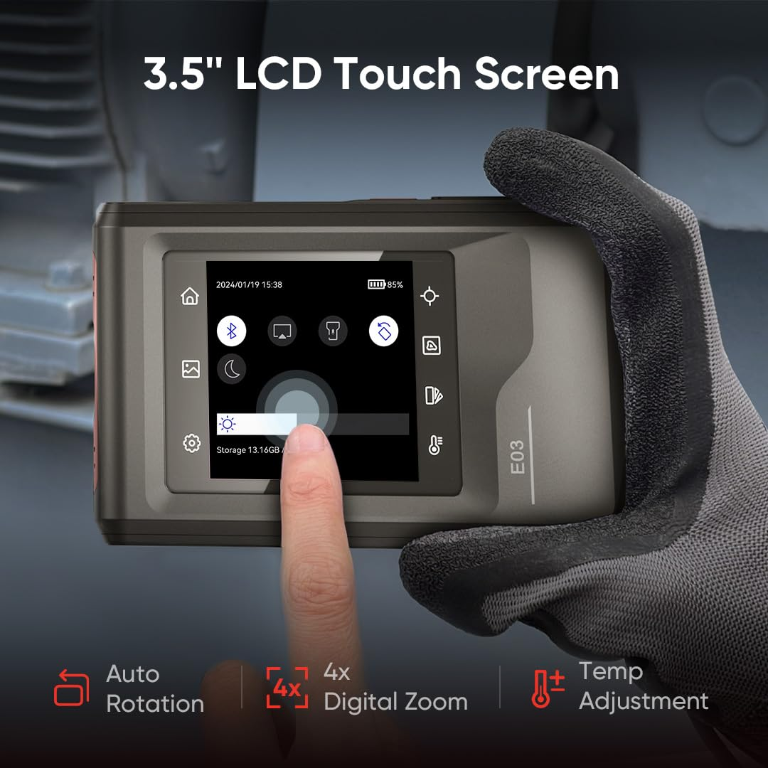 HIKMICRO E03 Thermal Imaging Camera 240 X 240 Superir Resolution with Visual Camera, 96 X 96 IR Resolution/9,216 Pixels, 25 Hz Refresh Rate, 3.5" Touch Screen Thermal Camera, IP54, -20℃ to 350℃ image number 3