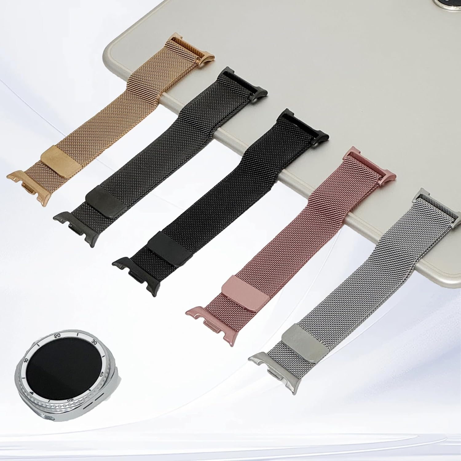 Metal Milanese Loop Compatible with Samsung Galaxy Watch 8 40Mm 44Mm Band Men and Women, Magnetic Clasp Replacement Strap for Samsung Galaxy Watch 8 46Mm Classic image number 2