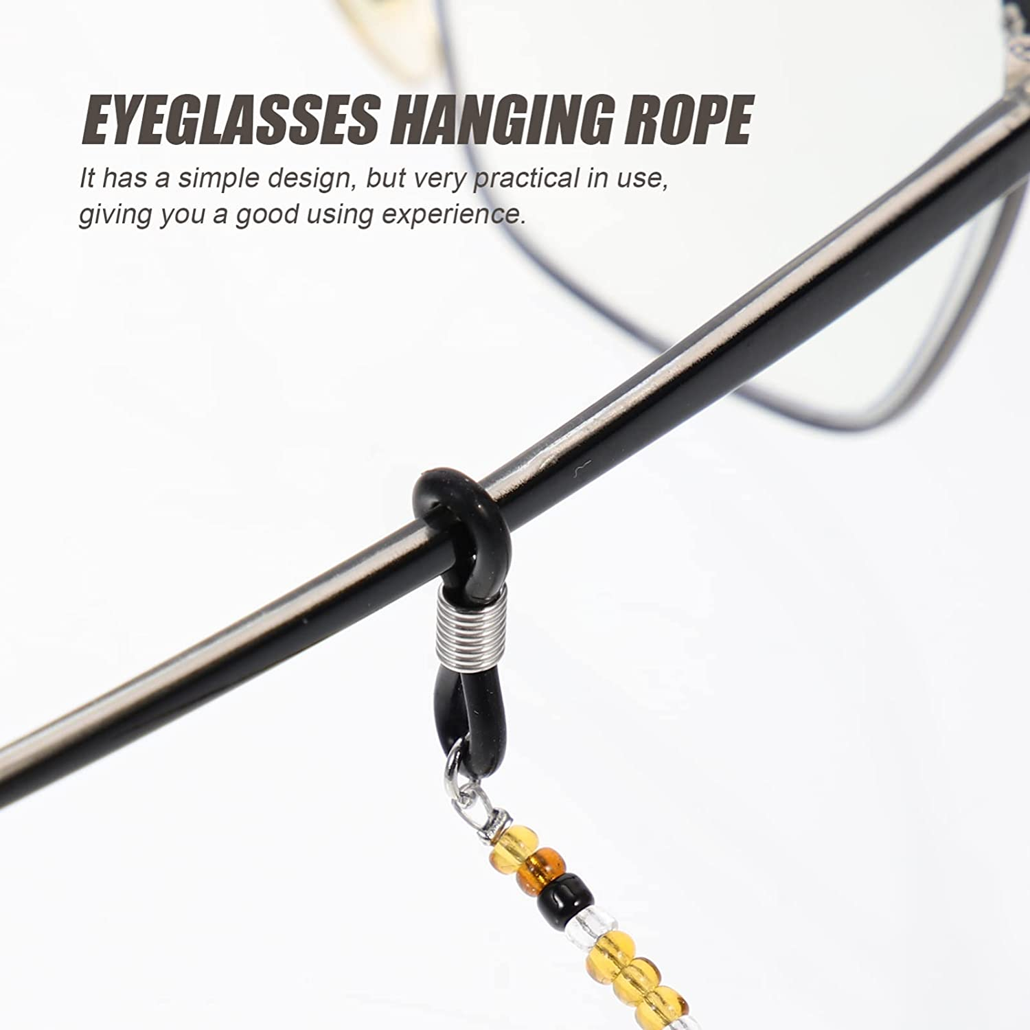 POPETPOP 3Pcs Beaded Eyeglass Chains Glasses Hanging Ropes Glasses String Holder Face Cover Neck Lanyard Sunglasses Chain Cord Eyewear Retainer Strap