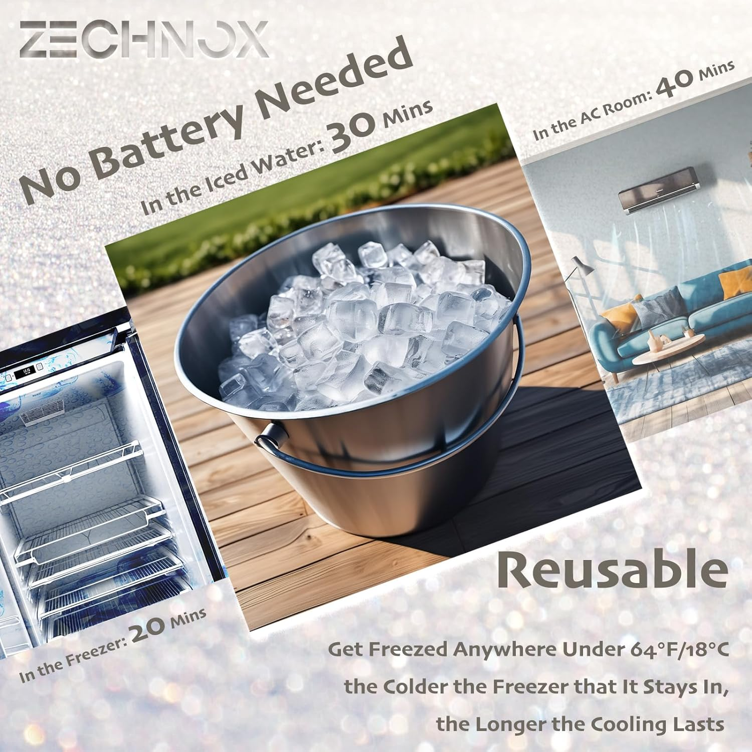 Neck Cooling Tube,2 PCS Pack with Carry Bag,Reusable Ice Pack,Neck Coolers for Hot Weather,Ice Ring for Summer Heat,Personal Cooling Device,Ideal for Sports,Outdoor Activities (Light Blue+White) image number 2