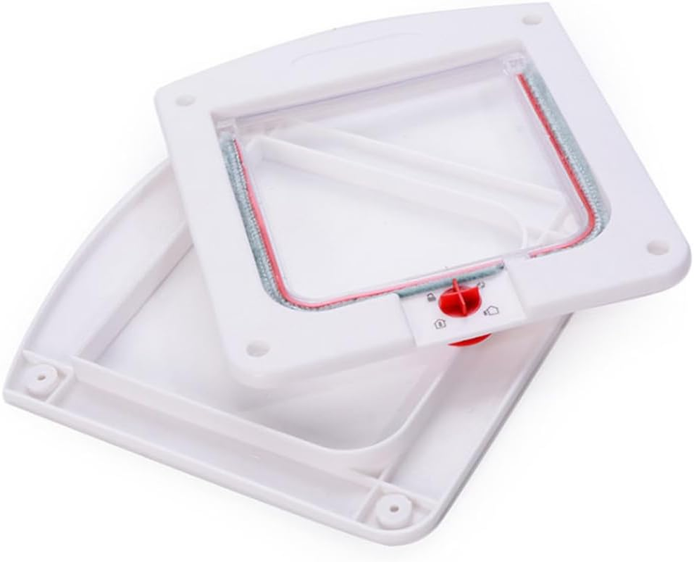 Cat Door for Windows, Weatherproof Cat Flap, Cat Door, Pet Flap, Quiet Cat Door, for Indoor Outdoor Door, Window, Wall, for Cats and Small Dogs, White, 20 X 24 Cm image number 5