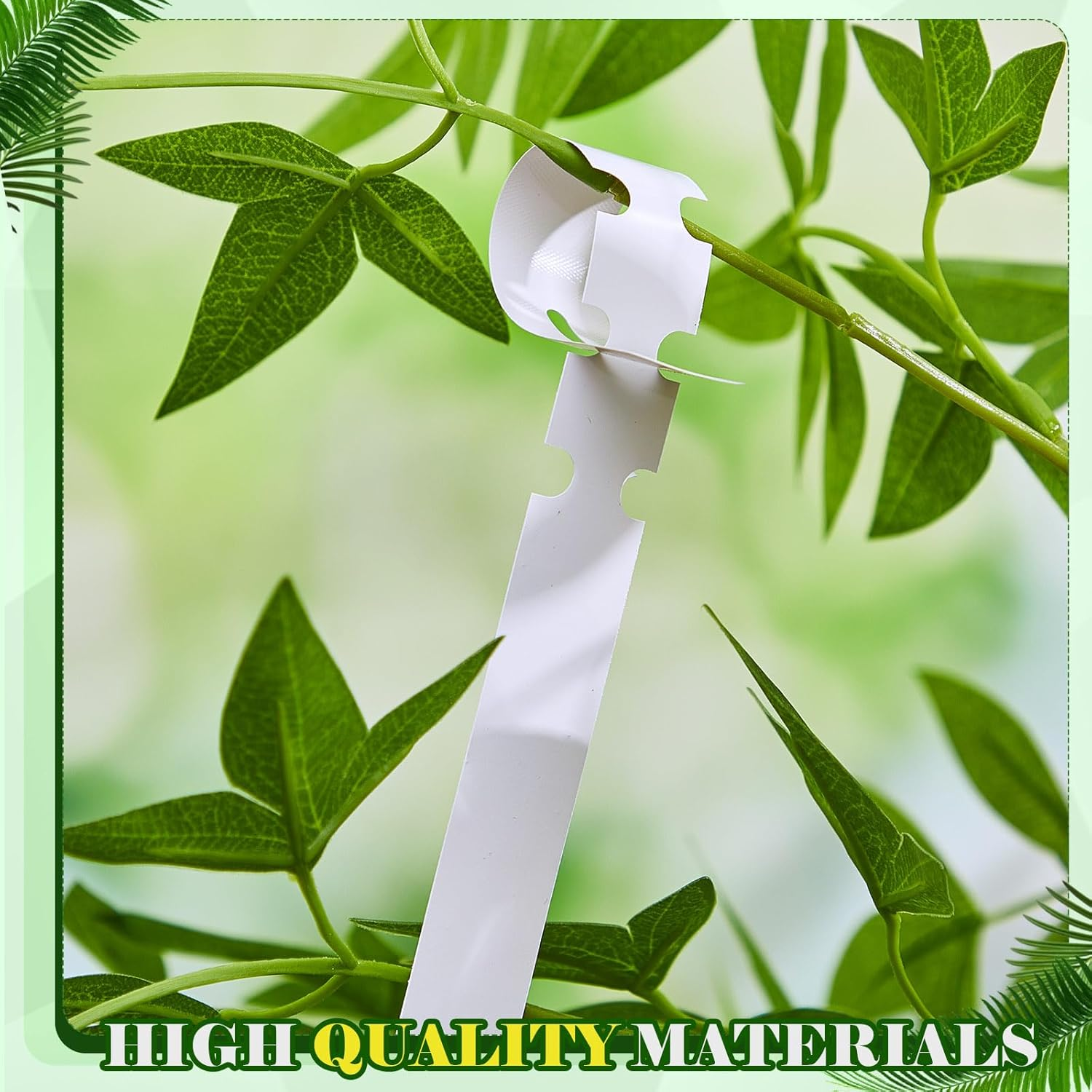 Flutesan 500 Pcs White Garden Plant Tags 8 Inch Nursery Garden Labels 2 X 20 Cm Plastic Tree Labels Wrap around Hanging Tags, Large Writing Surface, Waterproof and Reusable image number 2
