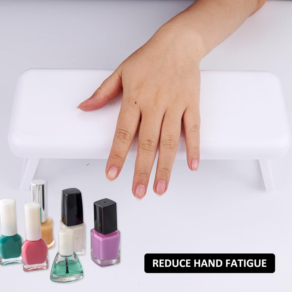 Helweet Nail Arm Rest Cushion, Nail Hand Cushion, Manicure Hand Rest, Nail Cushion Cushion, Nail Studio Cushion, for Manicure Salon, Hand Care, Reduce Hand Pressure, 27.9 X 10.5 Cm (White) image number 1
