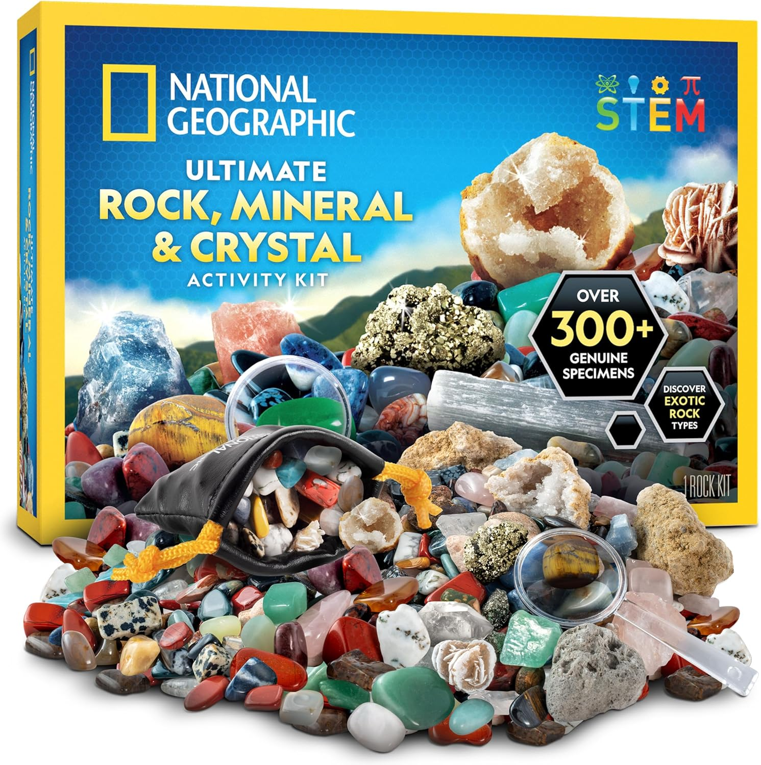 National Geographic Rock Collection Box for Kids &ndash; 300 Piece Gemstones, Minerals & Crystals Science Kit, Geology Gift for Boys & Girls image number 6
