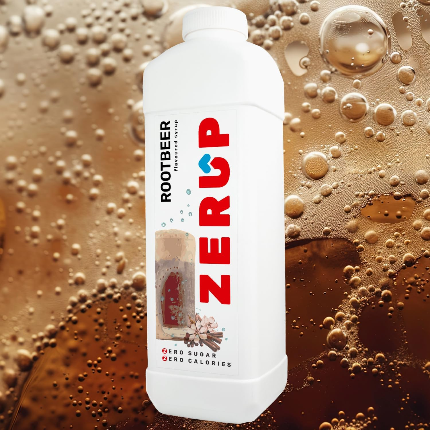 Zerup Zero Sugar Root Beer / Sarsaparilla Flavoured Syrup 1L Bottles, Sugar Free Syrup, Root Beer / Sarsaparilla Flavour Drink Mix, Low Calorie Flavourings for Milk Shakes, Cocktails, Teas, Gluten Free, Keto Friendly, Halal image number 4