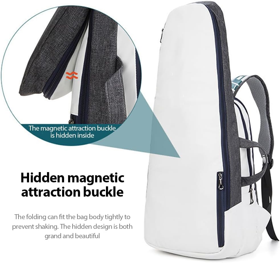 MTSDM Tennis Racket Backpack, Tennis Backpack, Tennis Bag Backpacks, White Badminton Sports Bags, Tennis Bag Holds 2 Rackets, Professional Tennis Bags image number 4