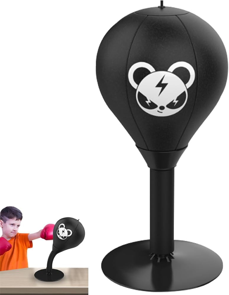 Desktop Punching Bag &ndash; Stress Relief Speed Bag with Suction Cup and Heavy Duty Spring for Kids and Adults &ndash; Tabletop Boxing Ball for Office or Home Use image number 3