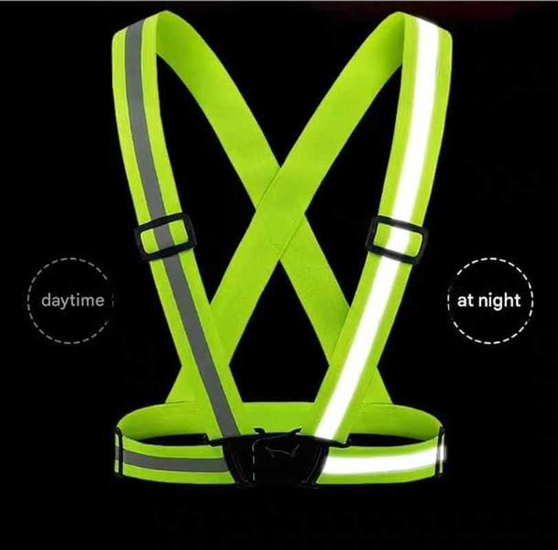 2 Pieces High Visibility Reflective Vest - Safety Reflector Strips Bands - Reflective Running Gear for Men and Women for Night Running image number 1