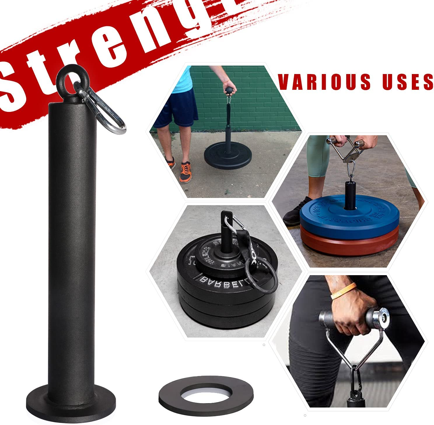 SYL Fitness Gewichtsplatte Ladestift 25Mm/50Mm, Fitness Weight Plate Loading Pin Home Gym Workout