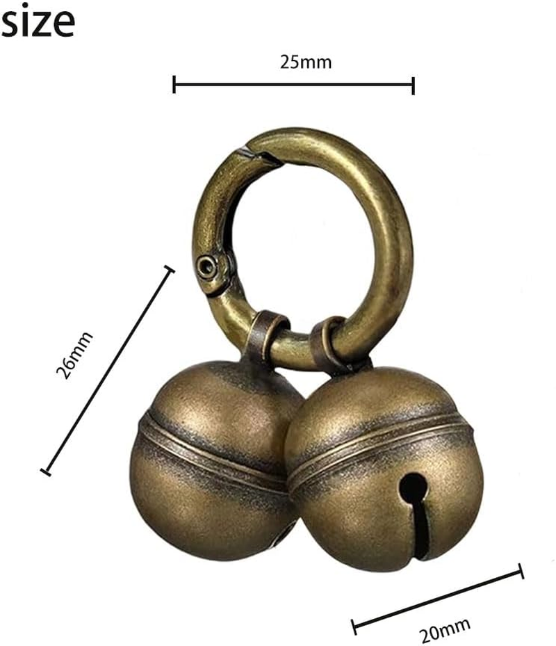 4 Pcs Cat Dog Collar Copper Bells Brass for Pet Tracking,4 Extra Loud Dog and Cat Bells,Copper Bells with Quick Clips, Other, Other, Other image number 1