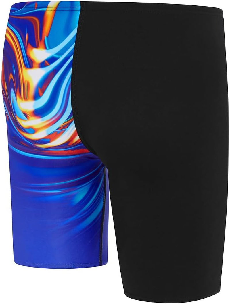 Speedo Boy'S Eng Printed Jammer, Molten Blend- Cobalt Pop, 5-6