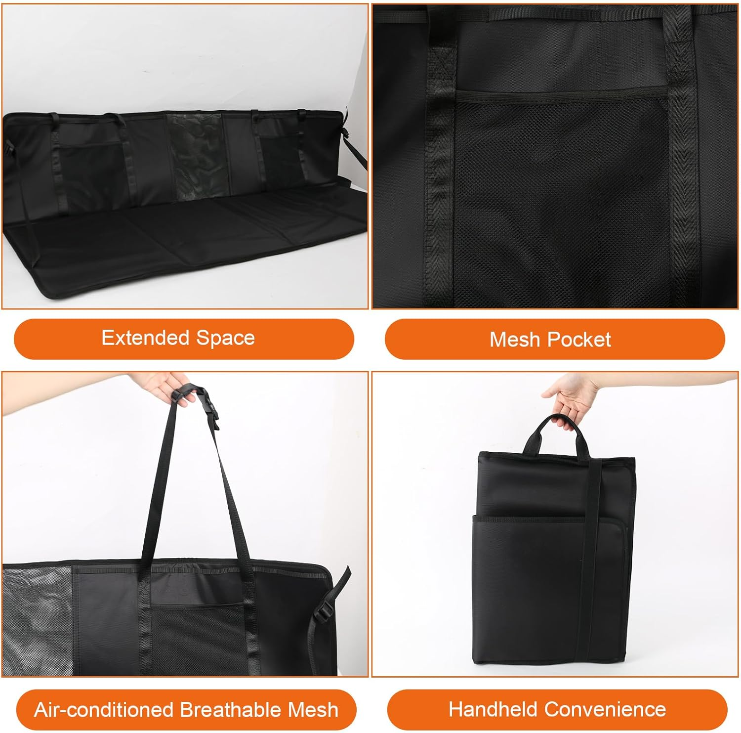 Back Seat Extender Compatible with Tesla Model Y/3 & Most SUV, Camping Rear Seat Mattress Bottom Extension, Travel Back Bed Platform Extension Plate, Sleeping Head Protection image number 1