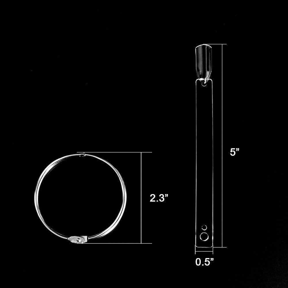 50X Nail Swatches Practice Stick Polish Card Color Display Wheel Chart Stick Tip (Clear) image number 2