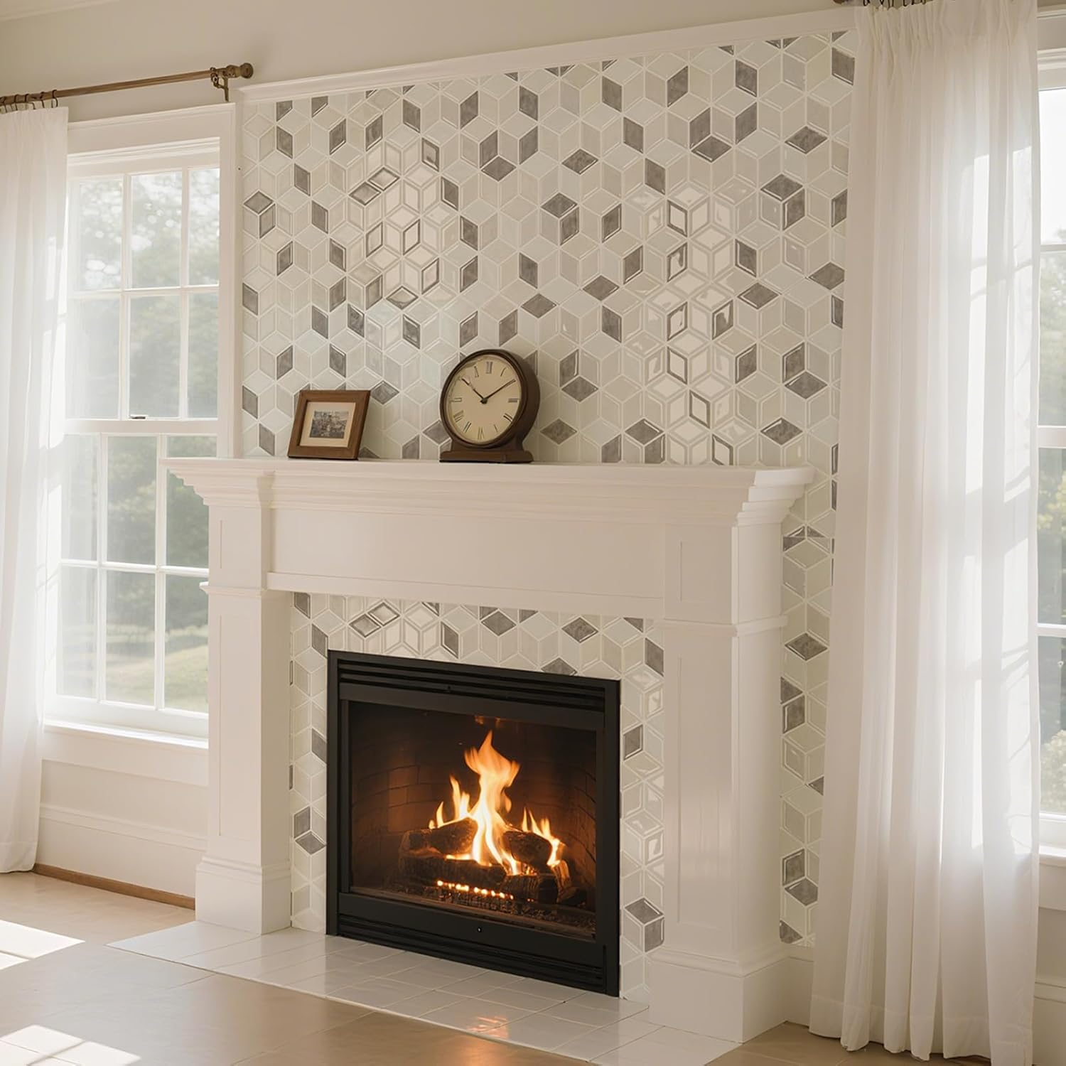 Art3D 10-Sheet Peel and Stick Backsplash Tiles, 30X30 CM Self-Adhesive 3D Wall Tiles for Kitchen, Bathroom, Countertop - Thickened Waterproof Design (Light Brown) - Graphite Gray image number 5