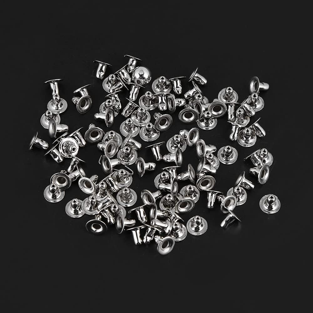 Mix Size Pearl Rivet Studs 6Mm 8Mm 10Mm 12Mm White Pearl Beads for Crafts Jeans Bags Decoration(6Mm,8Mm,10Mm,12Mm-Silver) image number 5