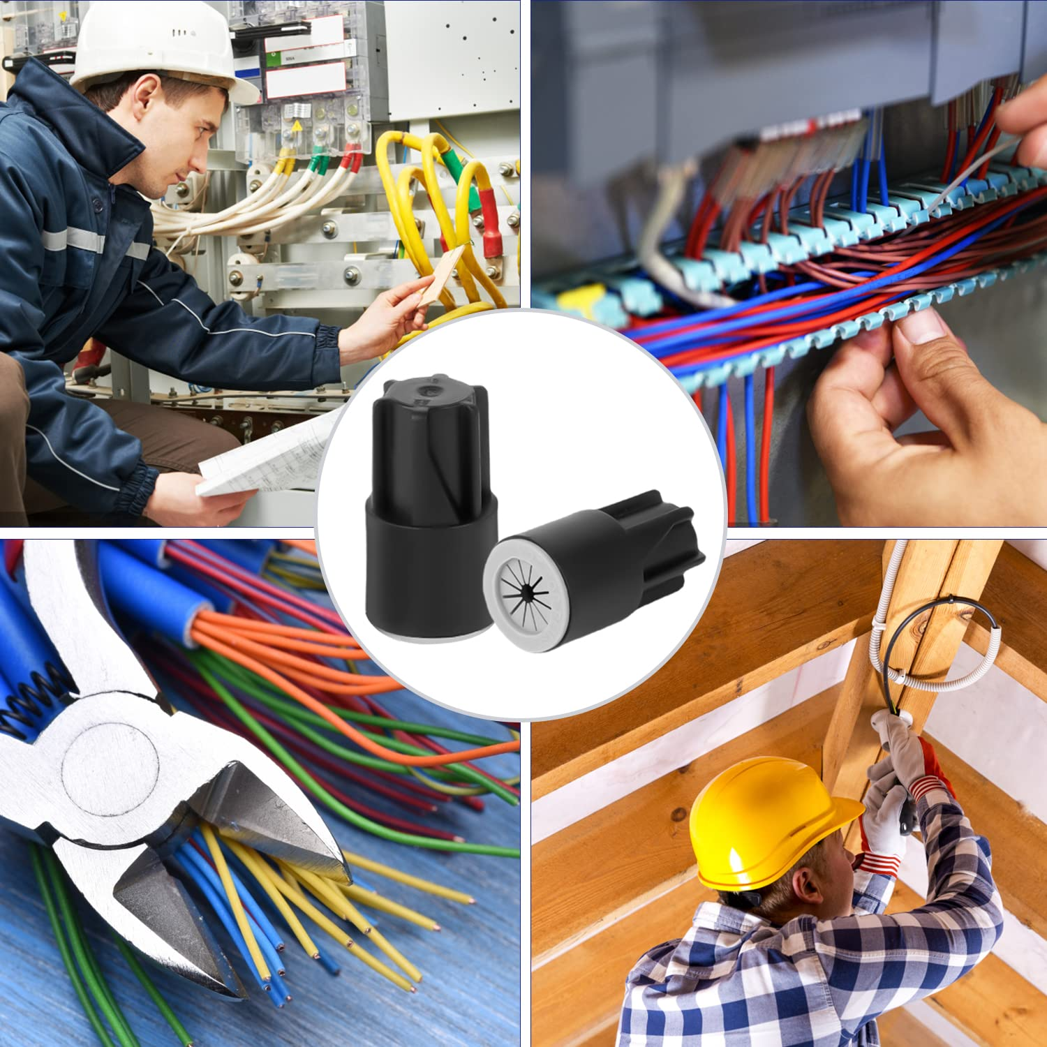 50Pcs Waterproof Wire Nuts, 12X22Mm Outdoor Electric Wire Connectors Landscape Wire Contact Electric Nuts Capsules for Sprinkler Led Landscape Light Irrigation Valves (Black) image number 4