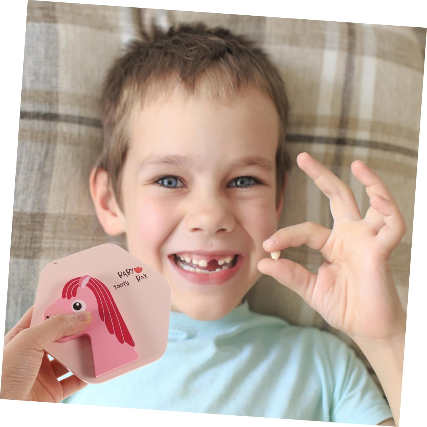 Wooden Tooth Keepsake Box Tooth Holder for Shower Gifts Storing and Collecting for Boys Girls image number 3