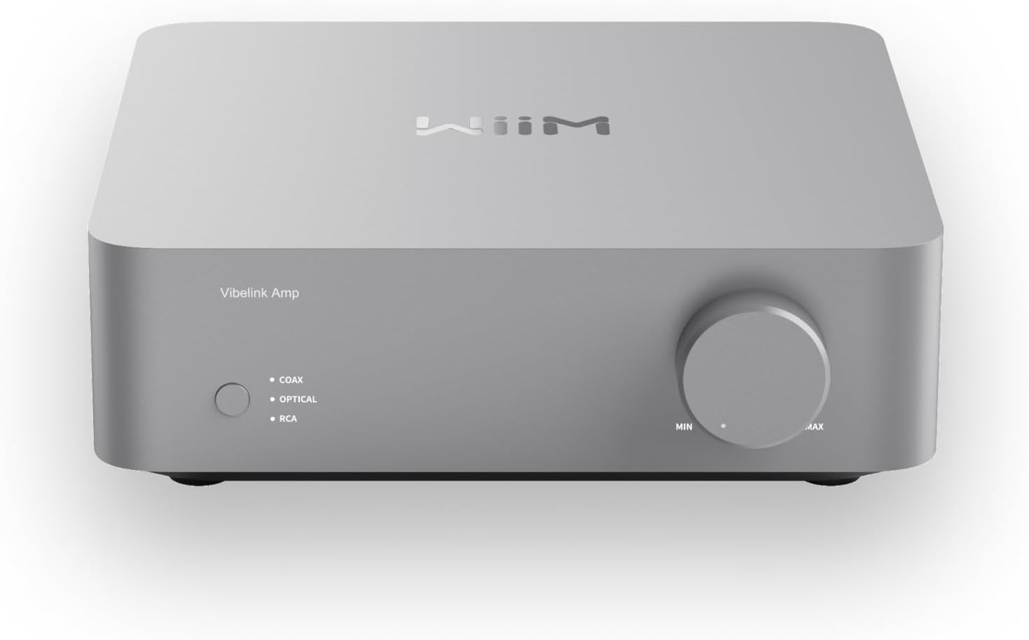 Wiim Vibelink Amp | 100W Power Amplifier with Premium ESS 9039Q2M DAC and TI TPA3255 | Compatible with Wiim Mini, Pro, Pro Plus, Ultra | RCA, Coax, and Optical Inputs | Space Gray